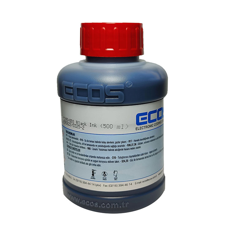 Ecos 500ML İnkjet Siyah Mürekkep